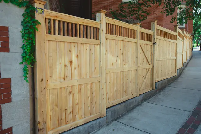 Custom made wood fence