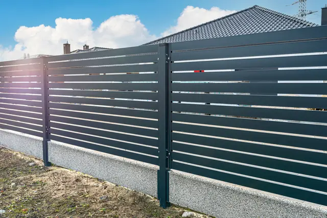 Residential steel fence